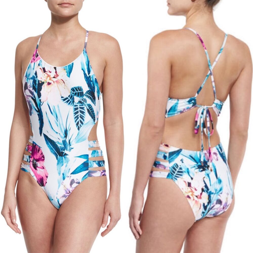 6 Shore Road Floral BEACH PARTY Cutout One Piece